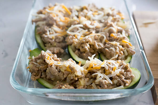 Keto Diet Recipes - Sausage Zucchini Boats